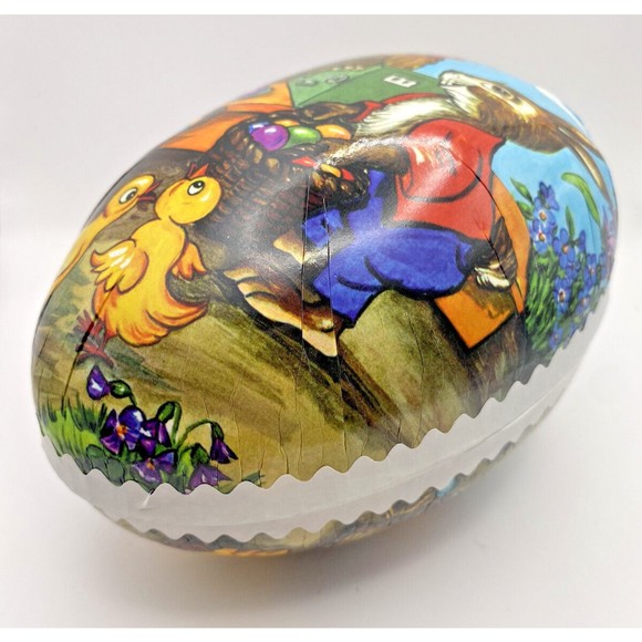 Easter Egg Paper Mache Vintage Nestler Made in Germany Used 6X4 Inches - Picture 5 of 14